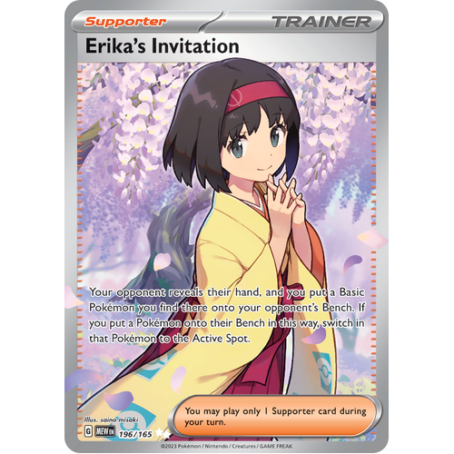 Erika's Invitation 196/165 Ultra Rare Scarlet & Violet 151 Pokemon card