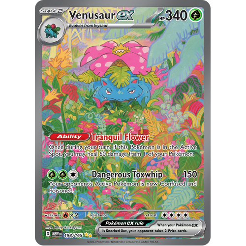 Venusaur ex 198/165 Special Illustration Rare Scarlet & Violet 151 Pokemon card