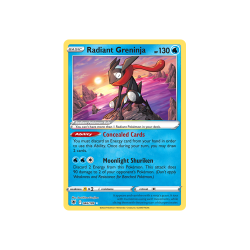 Radiant Greninja Radiant Rare 046/189 Astral Radiance