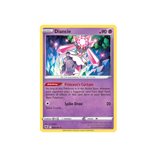 Diancie Holo Rare 068/189 Astral Radiance