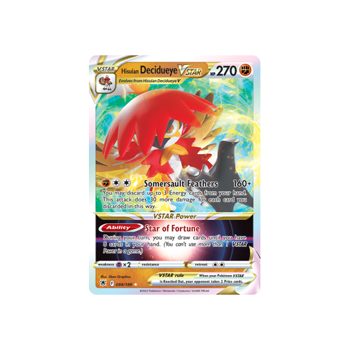 Hisuian Decidueye VSTAR Ultra Rare 084/189 Astral Radiance