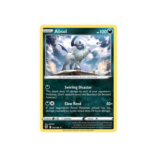 Absol Holo Rare 097/189 Astral Radiance