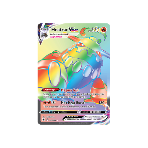 Heatran VMAX (Secret) Ultra Rare 191/189 Astral Radiance