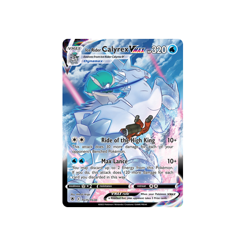 Ice Rider Calyrex VMAX Ultra Rare TG15/TG30 Astral Radiance Trainer Gallery