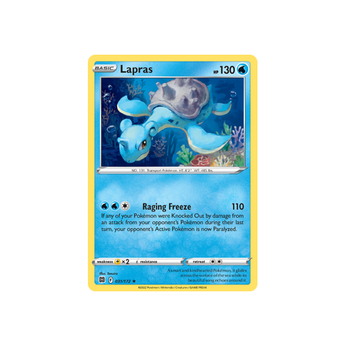 Lapras Rare 031/172 Brilliant Stars Singles