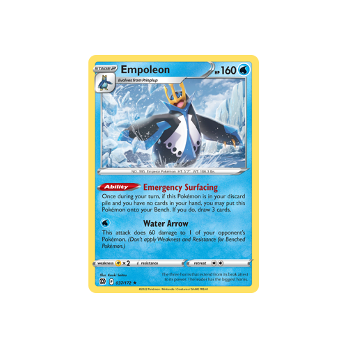 Empoleon Holo Rare 037/172 Brilliant Stars Singles