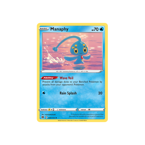 Manaphy Rare 041/172 Brilliant Stars Singles