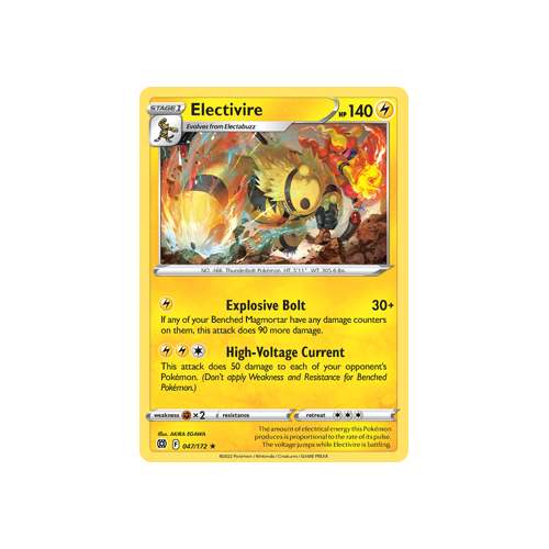 Electivire Rare 047/172 Brilliant Stars Singles