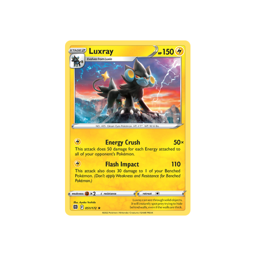 Luxray Rare 051/172 Brilliant Stars Singles