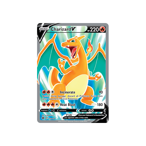 Charizard V (Full Art) Ultra Rare 153/172 Brilliant Stars Singles