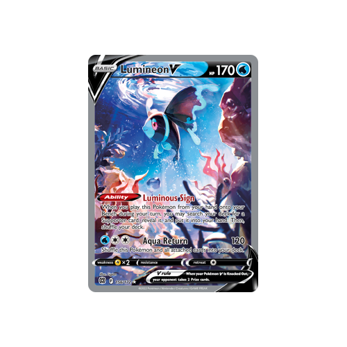 Lumineon V (Alternate Full Art) Ultra Rare 156/172 Brilliant Stars Singles