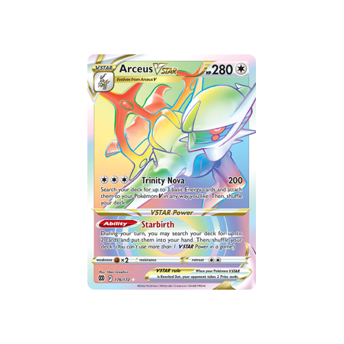 Arceus VSTAR (Secret) (176) Ultra Rare 176/172 Brilliant Stars Singles