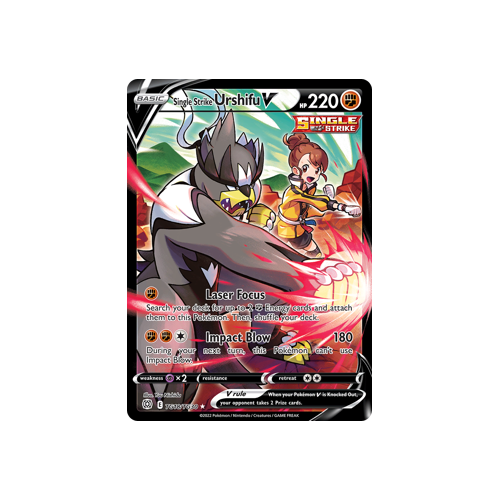 Single Strike Urshifu V Ultra Rare TG18/TG30 Brilliant Stars Trainer Gallery