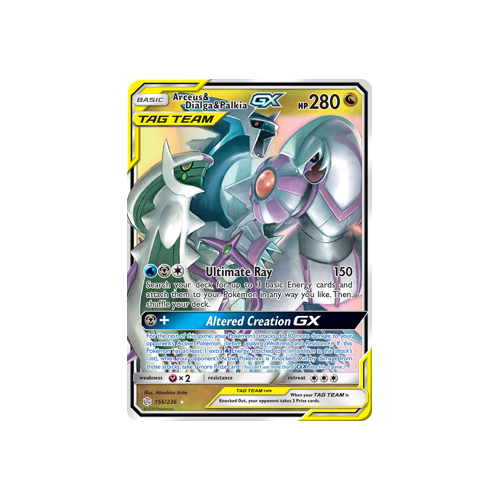 Arceus & Dialga & Palkia-GX (156/236) Cosmic Eclipse