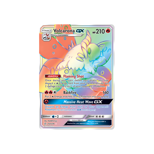 Volcarona GX Hyper Secret Rare (252/236) Cosmic Eclipse