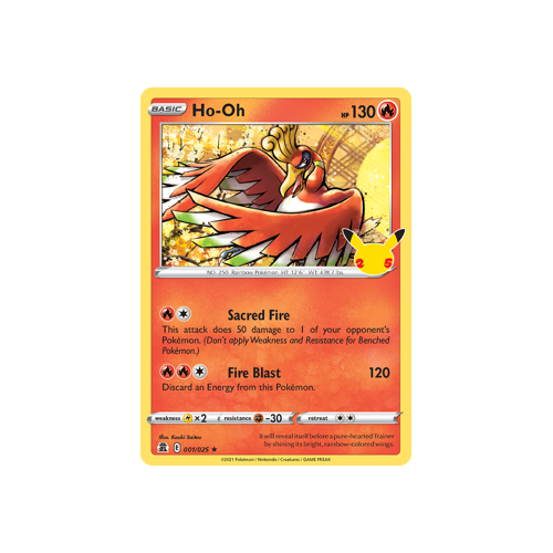 Ho-Oh Holo Rare 001/025 Celebrations