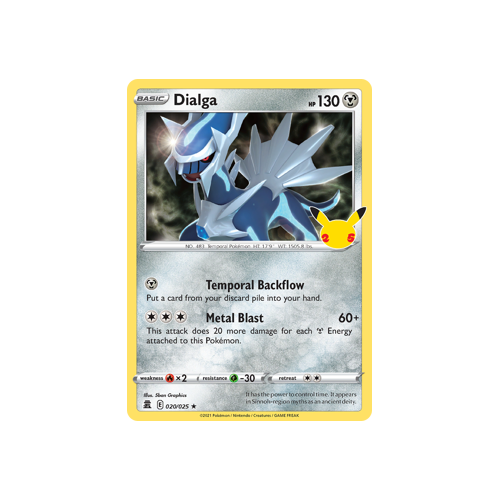 Dialga Holo Rare 020/025 Celebrations