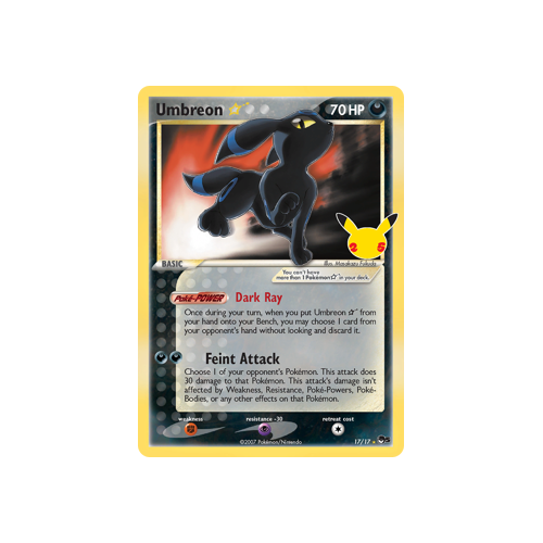 Umbreon Star Classic Collection 17/17 Celebrations
