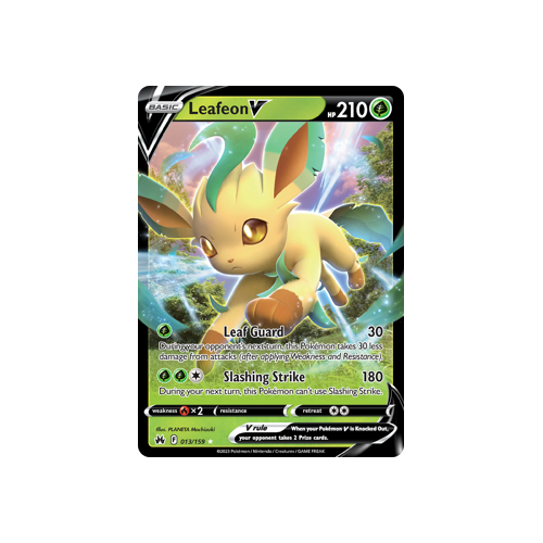 Leafeon V 013/159 Ultra Rare Crown Zenith Pokemon Card Single