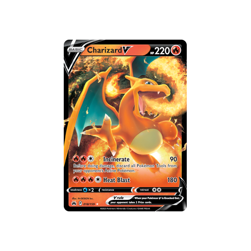 Charizard V 018/159 Ultra Rare Crown Zenith Pokemon Card Single
