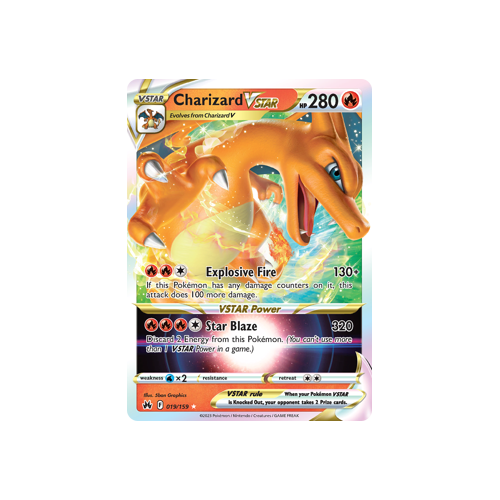 Charizard VSTAR 019/159 Ultra Rare Crown Zenith Pokemon Card Single