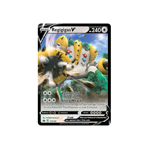 Regigigas V 113/159 Ultra Rare Crown Zenith Pokemon Card Single
