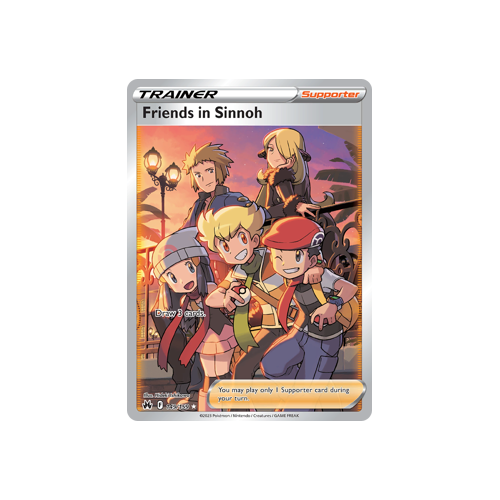 Friends in Sinnoh (Full Art) 149/159 Ultra Rare Crown Zenith Pokemon Card Single