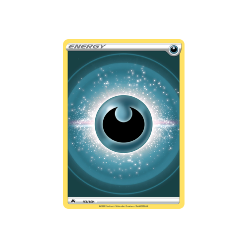 Darkness Energy (Texture Full Art) 158/159 Ultra Rare Crown Zenith Pokemon Card Single
