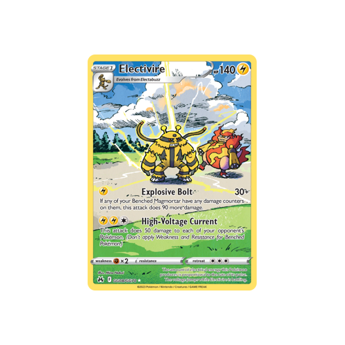 Electivire GG08/GG70 Holo Rare Galarian Gallery Crown Zenith Pokemon Card Single