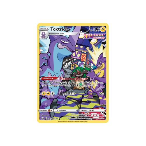 Toxtricity GG09/GG70 Holo Rare Galarian Gallery Crown Zenith Pokemon Card Single