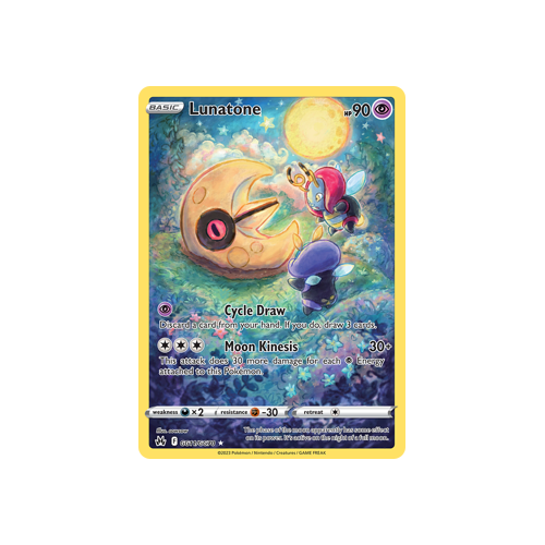 Lunatone GG11/GG70 Holo Rare Galarian Gallery Crown Zenith Pokemon Card Single