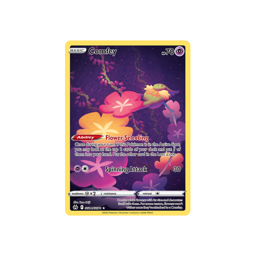 Comfey GG14/GG70 Holo Rare Galarian Gallery Crown Zenith Pokemon Card Single