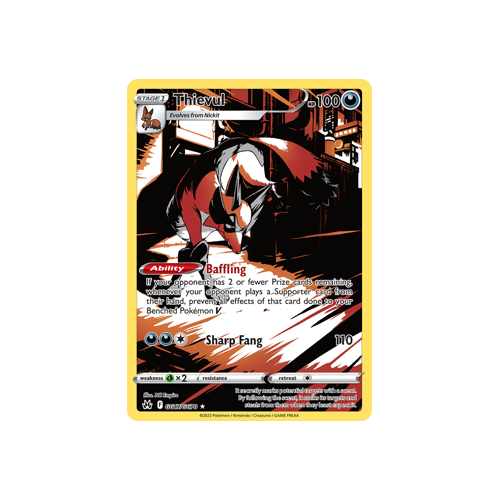 Thievul GG17/GG70 Holo Rare Galarian Gallery Crown Zenith Pokemon Card Single