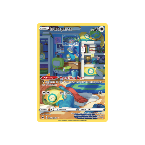 Dunsparce GG23/GG70 Holo Rare Galarian Gallery Crown Zenith Pokemon Card Single