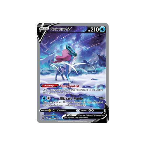 Suicune V GG38/GG70 Ultra Rare Galarian Gallery Crown Zenith Pokemon Card Single