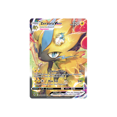 Zeraora VMAX GG42/GG70 Ultra Rare Galarian Gallery Crown Zenith Pokemon Card Single