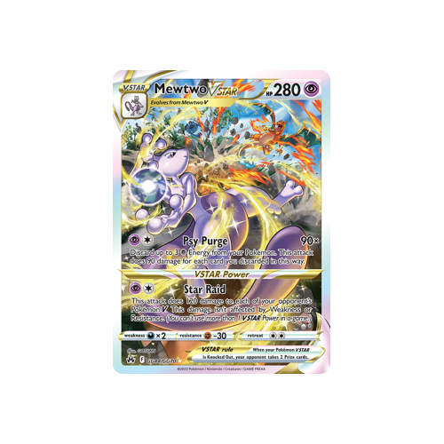 Mewtwo VSTAR GG44/GG70 Ultra Rare Galarian Gallery Crown Zenith Pokemon Card Single