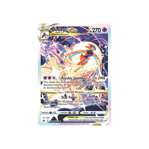 Deoxys VSTAR GG46/GG70 Ultra Rare Galarian Gallery Crown Zenith Pokemon Card Single