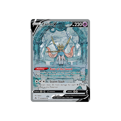 Zacian V GG48/GG70 Ultra Rare Galarian Gallery Crown Zenith Pokemon Card Single
