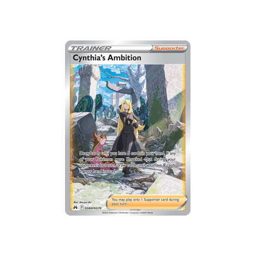 Cynthia's Ambition GG60/GG70 Ultra Rare Galarian Gallery Crown Zenith Pokemon Card Single