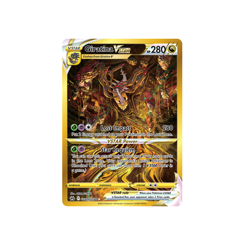 Giratina VSTAR (Secret) GG69/GG70 Secret Rare Galarian Gallery Crown Zenith Pokemon Card Single