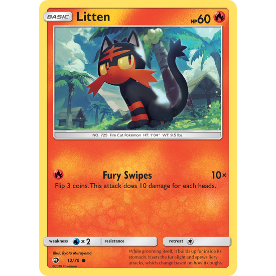 Litten (12/70) Dragon Majesty