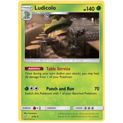 Detective Pikachu - Ludicolo 02/18 Holo Rare