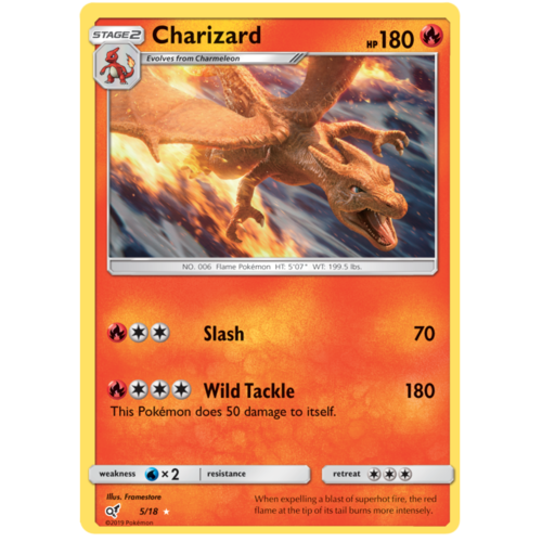 Detective Pikachu - Charizard 05/18 Holo star rare