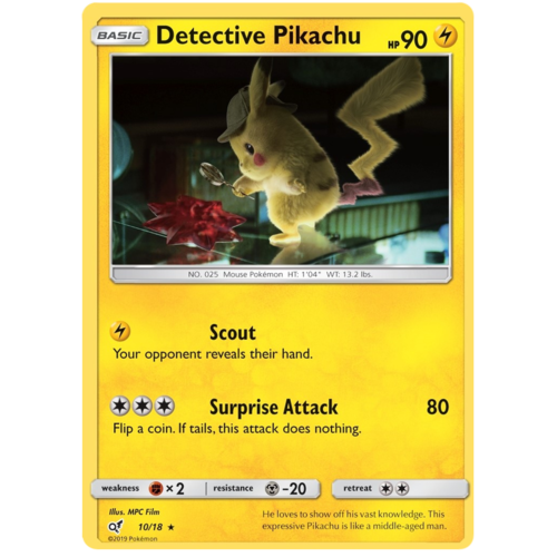 Detective Pikachu - Detective Pikachu 10/18 Holo Rare