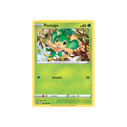 Pansage Common 007/264 Fusion Strike Singles