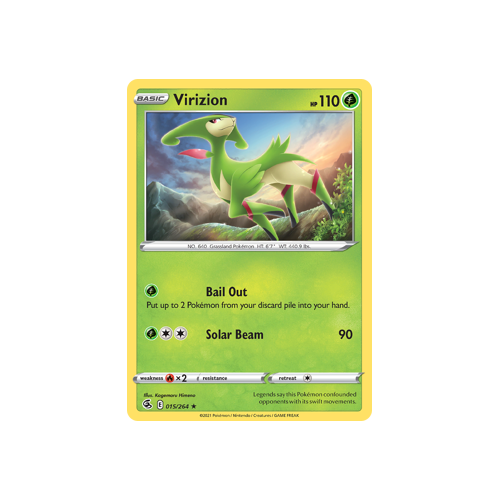 Virizion Rare 015/264 Fusion Strike Singles