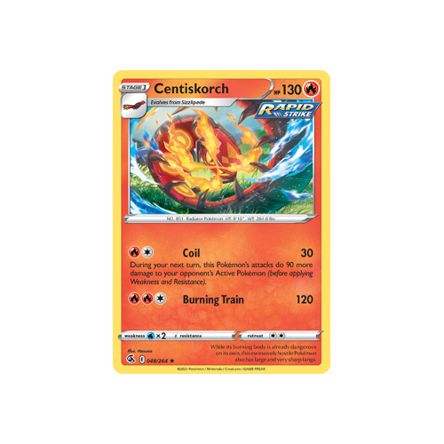 Centiskorch (48) Rare 048/264 Fusion Strike Singles