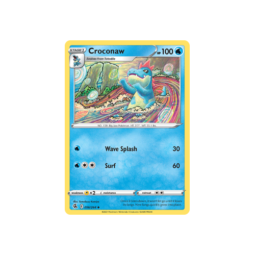 Croconaw Uncommon 056/264 Fusion Strike Singles