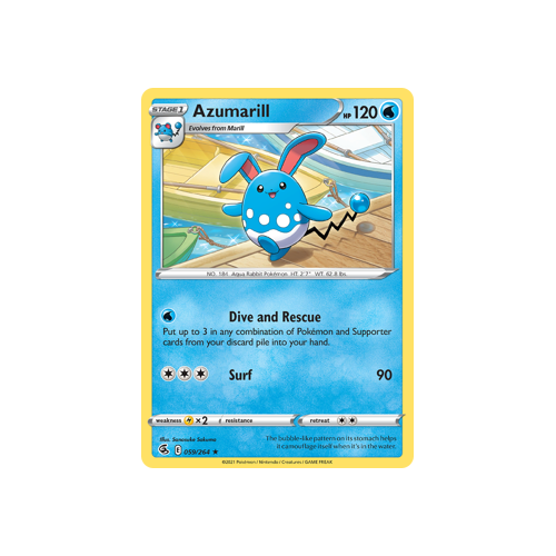 Azumarill Rare 059/264 Fusion Strike Singles